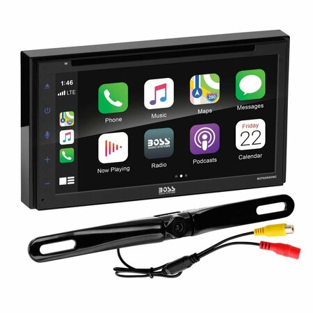 BOSS AUDIO SYSTEMS Boss Audio  6.75 in. Double DIN Apple Carplay Android DVD Player BCPA9690RC